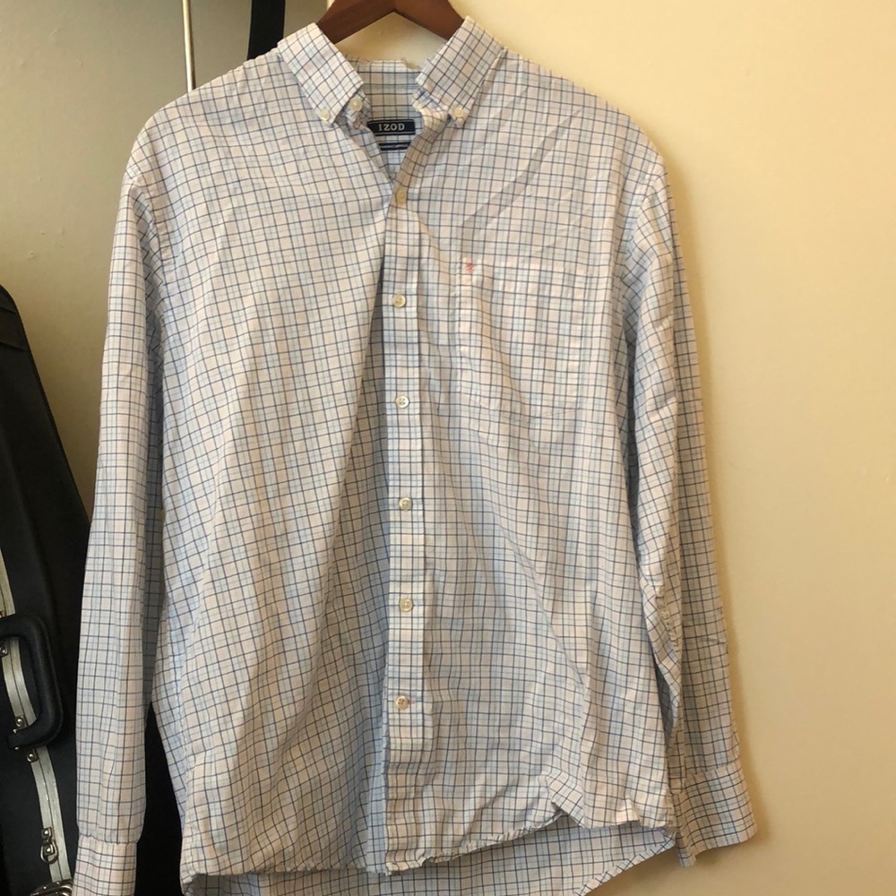 Pink and blue gingham dress shirt. Perfect for Easter coming up!! 🐣 🐰